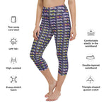 Load image into Gallery viewer, NPL™ POP-ART WOMEN&#39;S PICKLEBALL CAPRIS, UPF 50+, Violet Noir
