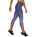 Load image into Gallery viewer, &quot; I Campi da Pickleball©&quot; Reverse Ombre Violet Noir High Waisted Women&#39;s Pickleball Capris, UPF 50+

