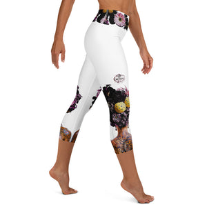 Got Pickleball on my Mind!™ High-Waisted Capris, White UPF 50+