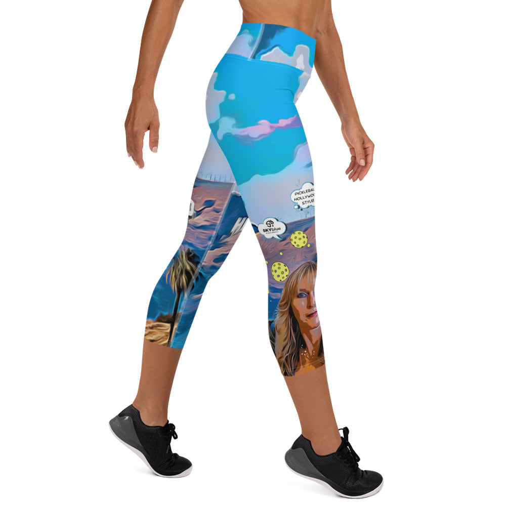 Got Pickleball on my Mind™ Hollywood Style Women's High-Waisted Capris UPF 50+