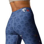 Load image into Gallery viewer, Spring Dink Logo Gradient™ Red, White &amp; Blue Fleur High-Waisted Leggings!
