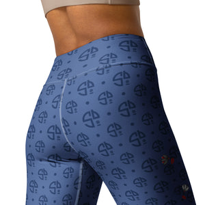 Spring Dink Logo Gradient™ Red, White & Blue Fleur Grande High-Waisted Leggings!