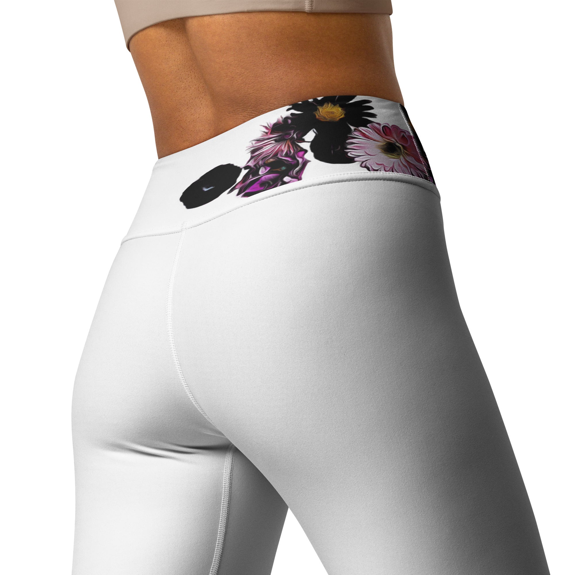 Got Pickleball on my Mind!™ High-Waisted Leggings, White UPF 50+