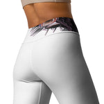 Load image into Gallery viewer, Got Pickleball on my Mind™ Women&#39;s High-Waisted Leggings UPF 50+ - White &amp; Purple | &quot;Hab nur Pickleball
