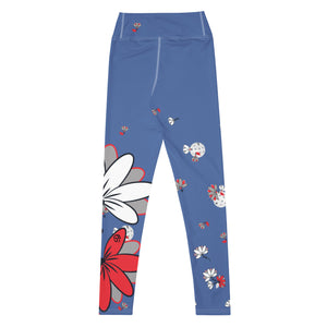 Spring Dink Gradient™ Red, White & Blue Fleur Grande High-Waisted Leggings UPF 50+