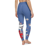 Load image into Gallery viewer, Spring Dink Gradient™ Red, White &amp; Blue Fleur Grande High-Waisted Leggings UPF 50+
