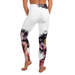 Load image into Gallery viewer, Got Pickleball on my Mind™ Women&#39;s High-Waisted Leggings UPF 50+ - White &amp; Purple | &quot;Hab nur Pickleball
