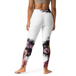 Load image into Gallery viewer, Got Pickleball on my Mind™ Women&#39;s High-Waisted Leggings UPF 50+ - White &amp; Purple | &quot;Hab nur Pickleball
