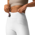 Load image into Gallery viewer, Got Pickleball on my Mind!™ High-Waisted Leggings, White UPF 50+
