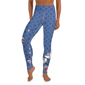 Spring Dink Logo Gradient™ Red, White & Blue Fleur High-Waisted Leggings!