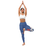 Load image into Gallery viewer, Spring Dink Logo Gradient™ Red, White &amp; Blue Fleur Grande High-Waisted Leggings!
