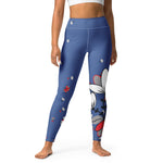 Load image into Gallery viewer, Spring Dink Gradient™ Red, White &amp; Blue Fleur Grande High-Waisted Leggings UPF 50+
