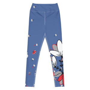 Spring Dink Gradient™ Red, White & Blue Fleur Grande High-Waisted Leggings UPF 50+