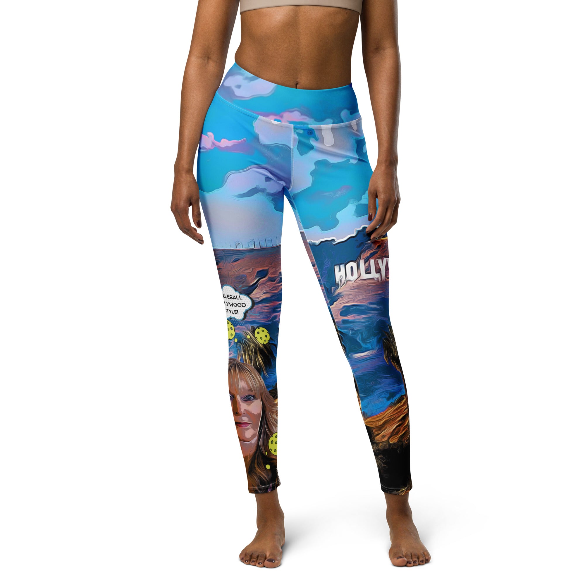 Got Pickleball on my Mind™ Hollywood Style Women's High-Waisted Leggings UPF 50+