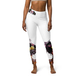 Load image into Gallery viewer, Got Pickleball on my Mind!™ High-Waisted Leggings, White UPF 50+
