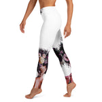 Load image into Gallery viewer, Got Pickleball on my Mind™ Women&#39;s High-Waisted Leggings UPF 50+ - White &amp; Purple | &quot;Hab nur Pickleball
