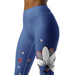 Load image into Gallery viewer, Spring Dink Gradient™ Red, White &amp; Blue Fleur Grande High-Waisted Leggings UPF 50+
