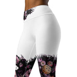 Load image into Gallery viewer, Got Pickleball on my Mind™ Women&#39;s High-Waisted Leggings UPF 50+ - White &amp; Purple | &quot;Hab nur Pickleball
