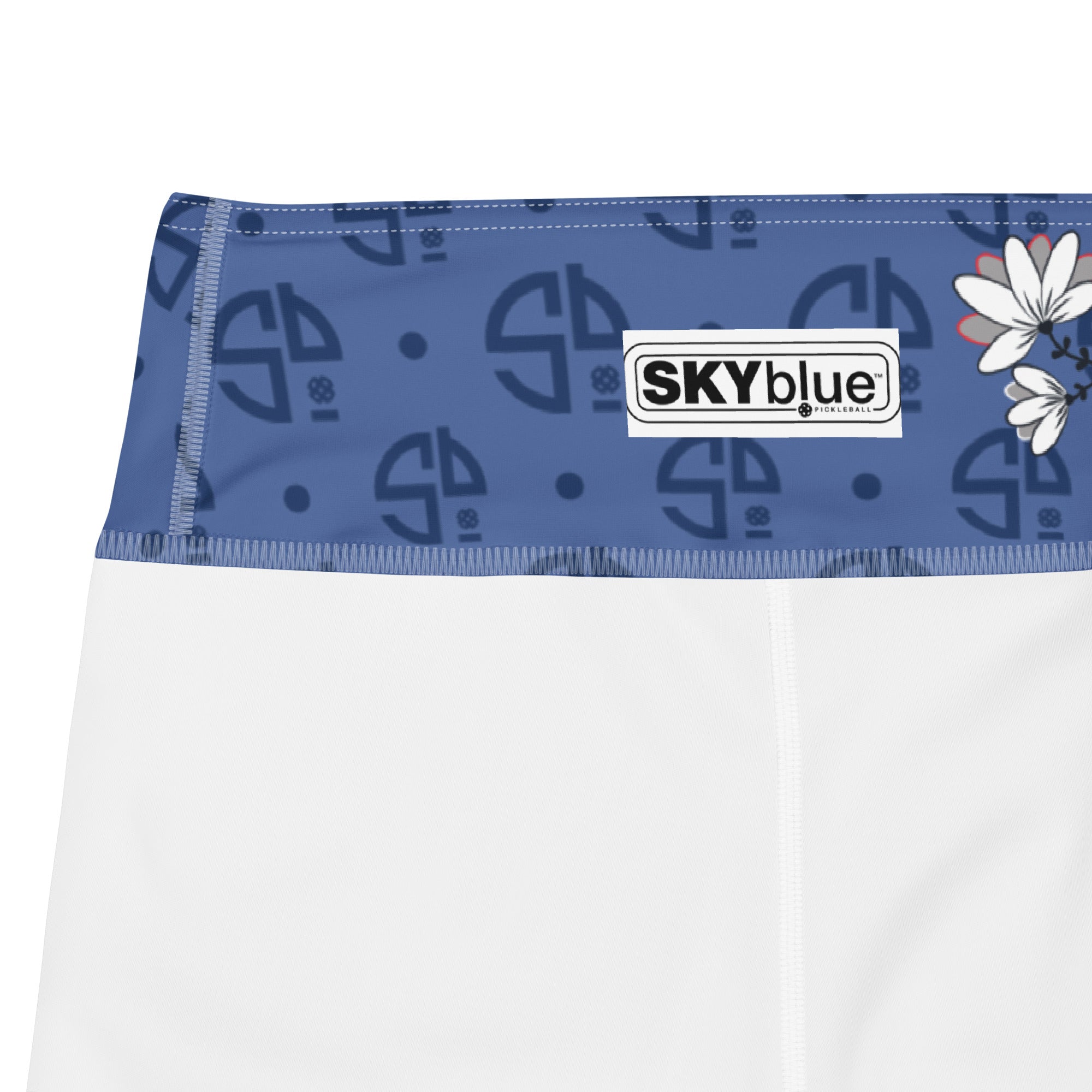 Spring Dink Logo Gradient™ Red, White & Blue Fleur High-Waisted Leggings!