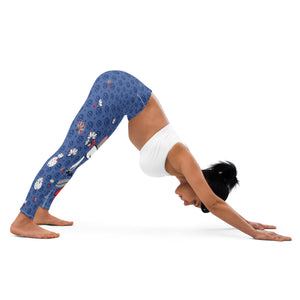 Spring Dink Logo Gradient™ Red, White & Blue Fleur Grande High-Waisted Leggings!