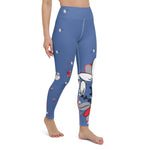 Load image into Gallery viewer, Spring Dink Gradient™ Red, White &amp; Blue Fleur Grande High-Waisted Leggings UPF 50+
