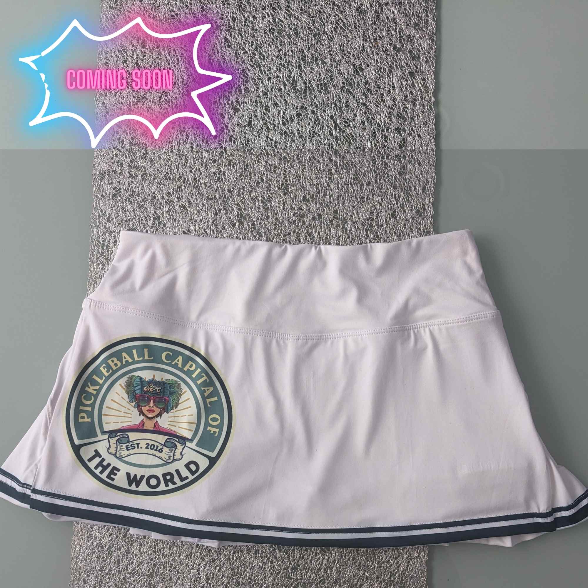 Pickleball Capital of the World™ Women's Skort – Stylish Performance Skirt with Pockets, UPF 50+, Exclusive Naples Pickleball Center Design