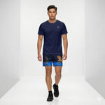 Load image into Gallery viewer, Man wearing lunar legends year of the horse mens pickleball shorts with grim reaper performance athletic shirt by skyblue pickleball
