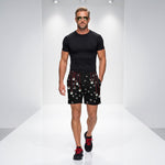 Load image into Gallery viewer, Mistletoe Pickleball© Men's Pickleball Shorts with Liner, worn by model | SKYblue Pickleball
