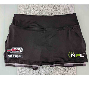 Retro Indy Drivers™ NPL™ Black & Checker Replica Pickleball Skort with 3 pockets - One of a kind!