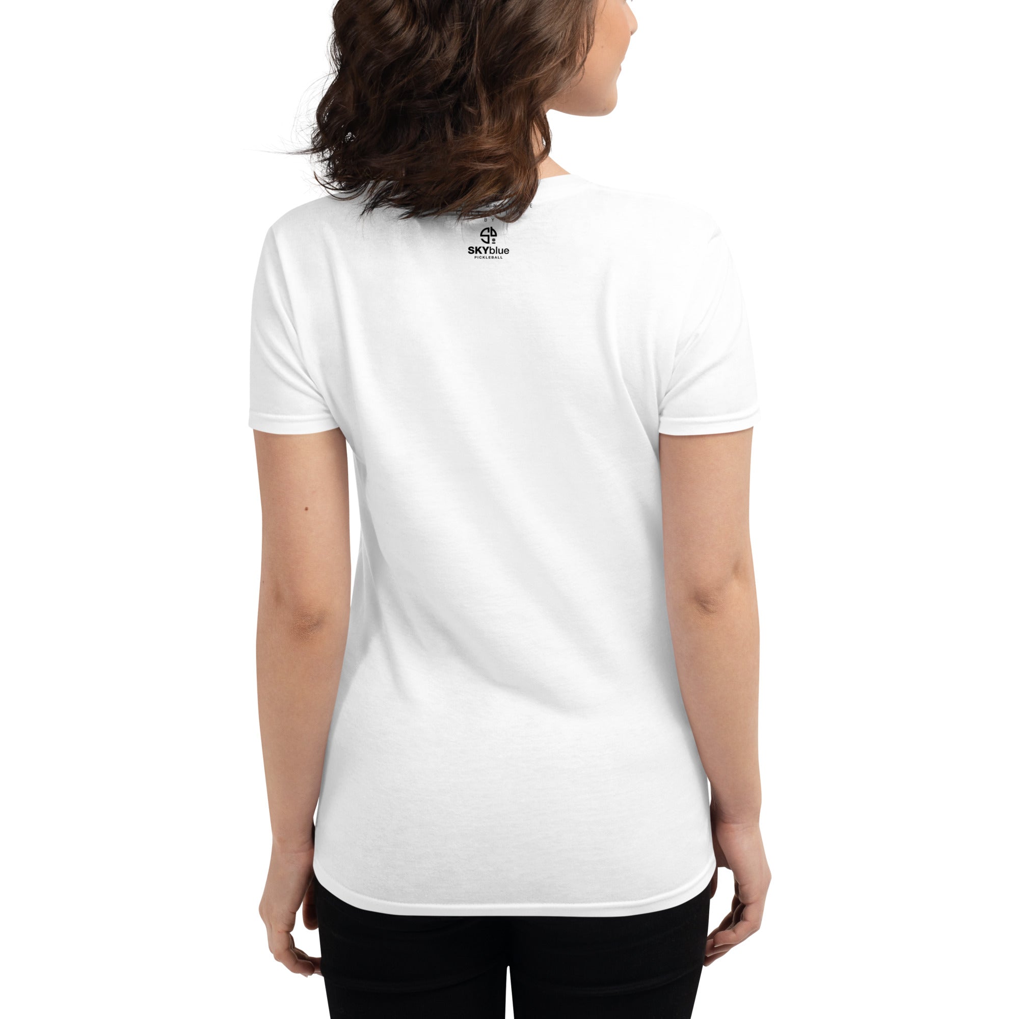 NPC Retro Collection - "I LOVE pickleball!" Women's Short Sleeve Cotton Shirt.