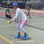 Load image into Gallery viewer, &quot; I Campi da Pickleball©&quot; Reverse Ombre Moderate Pink High Waisted Women&#39;s Pickleball Capris, UPF 50+
