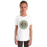 Load image into Gallery viewer, Twinkle Twist White Short Sleeve Youth T-Shirt – the perfect holiday tee for young pickleball players who love to dazzle on the court!
