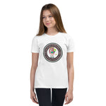 Load image into Gallery viewer, Two-Two White Short Sleeve Youth T-Shirt &quot;Come Play Pickleball&quot;
