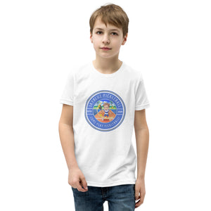 Blaze White Short Sleeve Youth T-Shirt – the perfect tee for young pickleball players who are always ready to say, "Come Play Pickleball!"