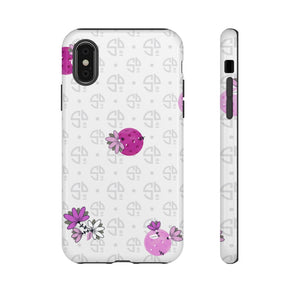 Tough Cases for Various Cell Phone Models - For Pickleball Enthusiasts - Spring Dink Logo Grey & Fuchsia