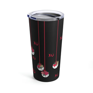 Be my Valentine! XO Stainless Steel Tumbler 20oz for Pickleball Enthusiasts