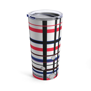 Got Pla(yed)id© Red, White & Blue Tumbler 20oz for Pickleball Enthusiasts