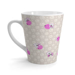 Load image into Gallery viewer, Spring Dink Logo© Beige &amp; Fuchsia Latte Mug for Pickleball Enthusiasts - D(r)ink in Style !
