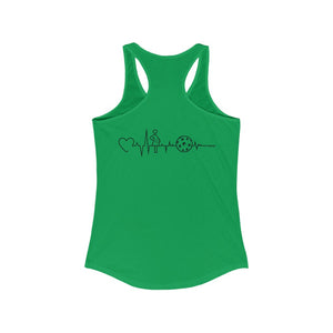 Women's Racerback Tank - Baby Boy on Board - Love, baby boy & pickleball