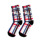 Load image into Gallery viewer, Got Pla(yed)id© Red, White &amp; Blue Socks for Pickleball Enthusiasts

