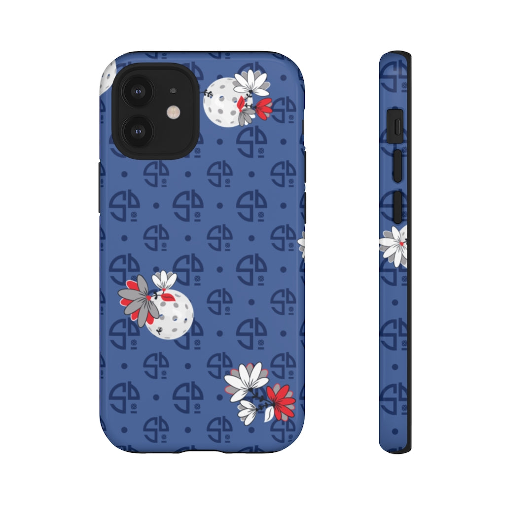 Tough Cases for various Cell Phone Models - For Pickleball Enthusiasts - Spring Dink Logo Red, White & Blue