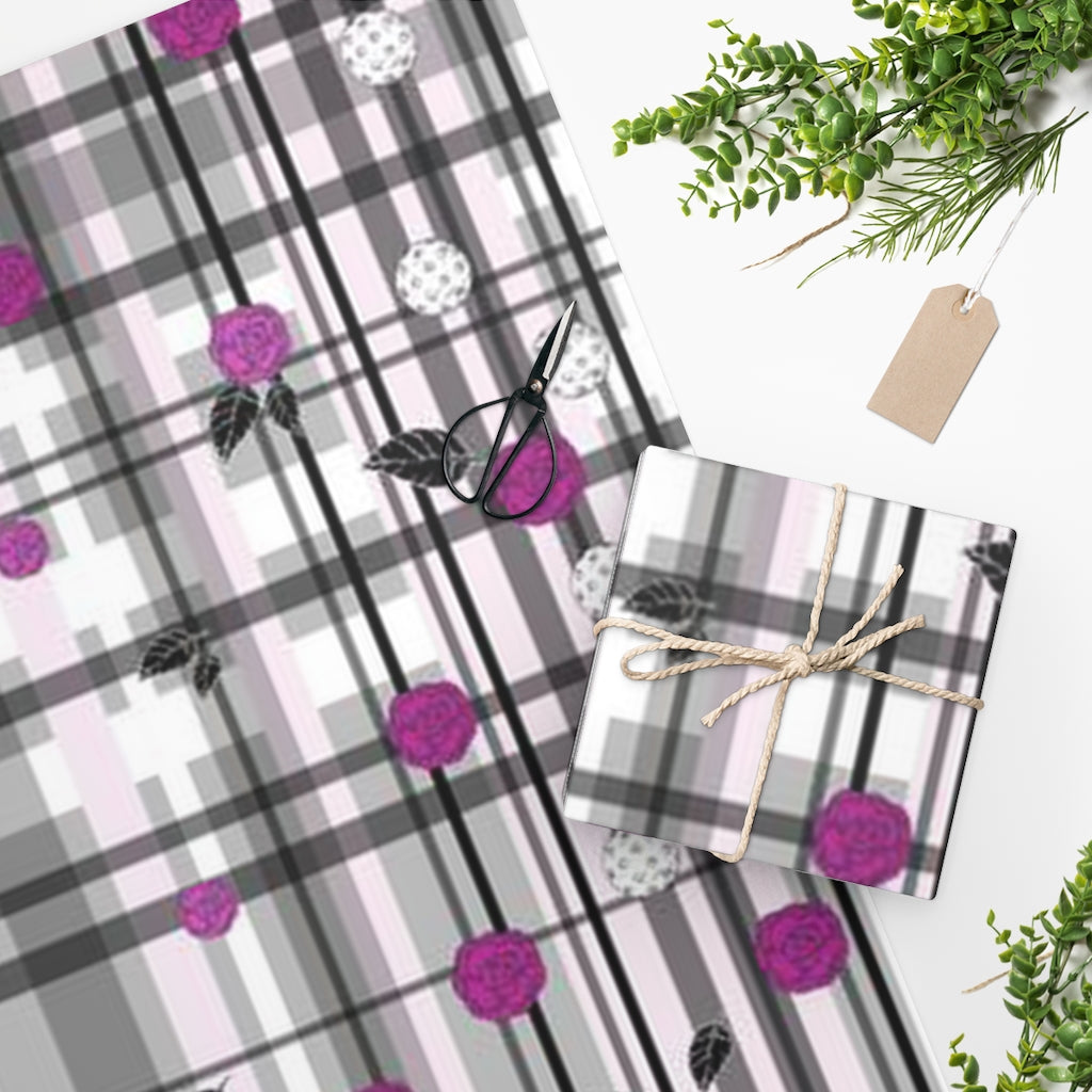 Got Pla(yed)id© Grey & Fuchsia - Wrapping Paper