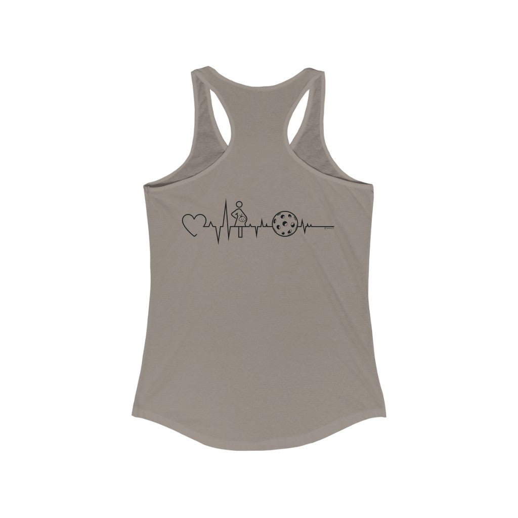 Women's Racerback Tank - Baby Girl on Board - Love, Baby Girl and Pickleball