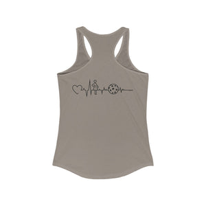 Women's Racerback Tank - Baby Girl on Board - Love, Baby Girl and Pickleball