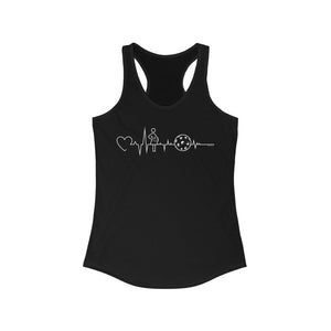 Women's Racerback Tank - Baby Girl on Board - Love, Baby Girl & Pickleball