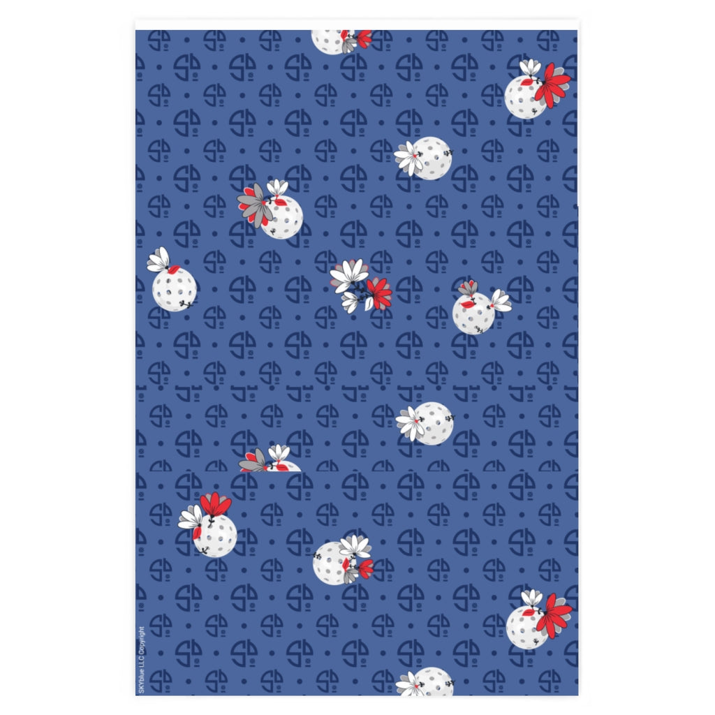 Spring Dink Logo© Red, White & Blue - Wrapping Paper for Pickleball Enthusiasts