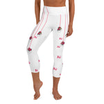 Load image into Gallery viewer, Be my Valentine! XO© 2.0 High Waisted Women&#39;s Pickleball Capris, UPF 50+, White
