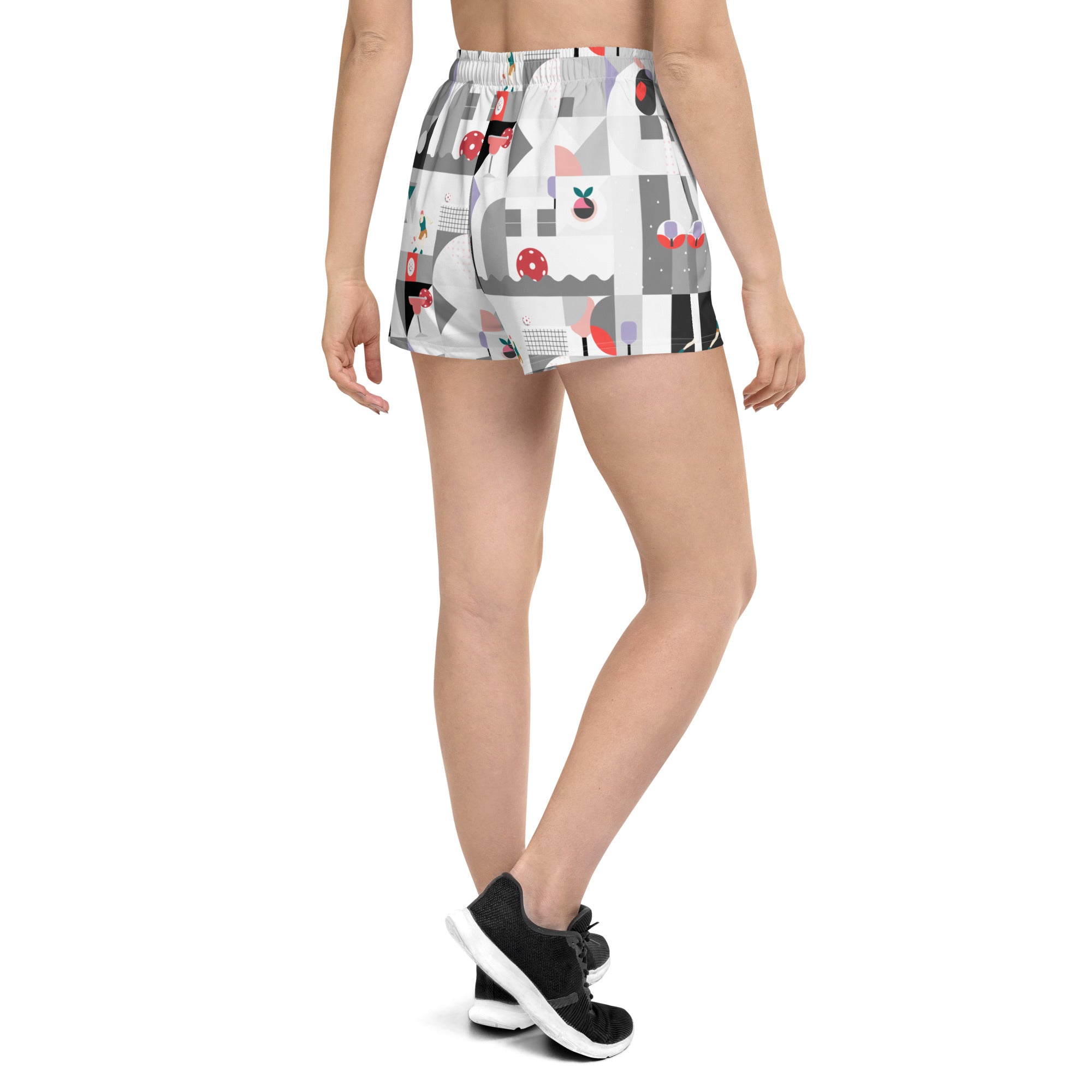 Dink & Drive under the Sun© Happy Hour 2.0 Women's Pickleball Athletic Short Shorts w/pockets