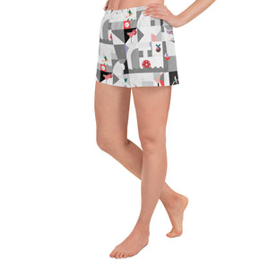 Dink & Drive under the Sun© Happy Hour 2.0 Women's Pickleball Athletic Short Shorts w/pockets