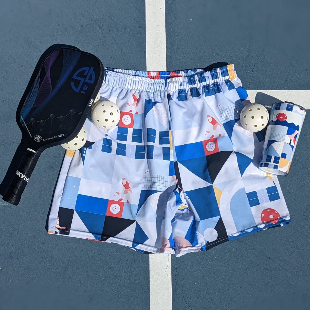 Dink & Drive under the Sun Summertime© Men's Long Casual Shorts for Pickleball Enthusiasts